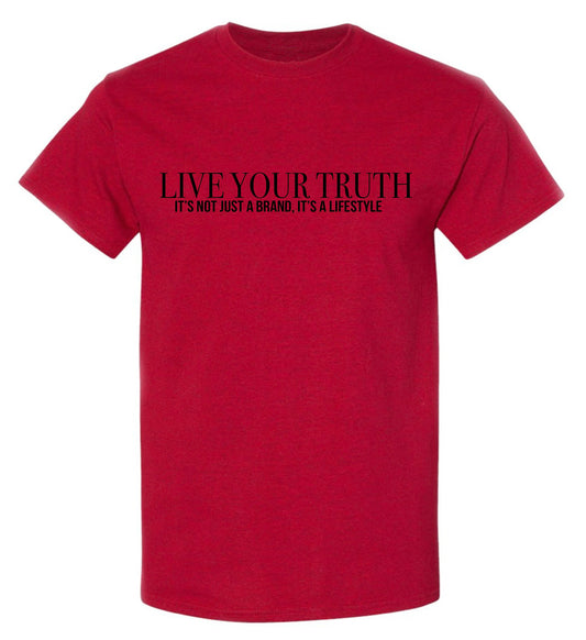 Live Your Truth (Red/Black) Printed Tee