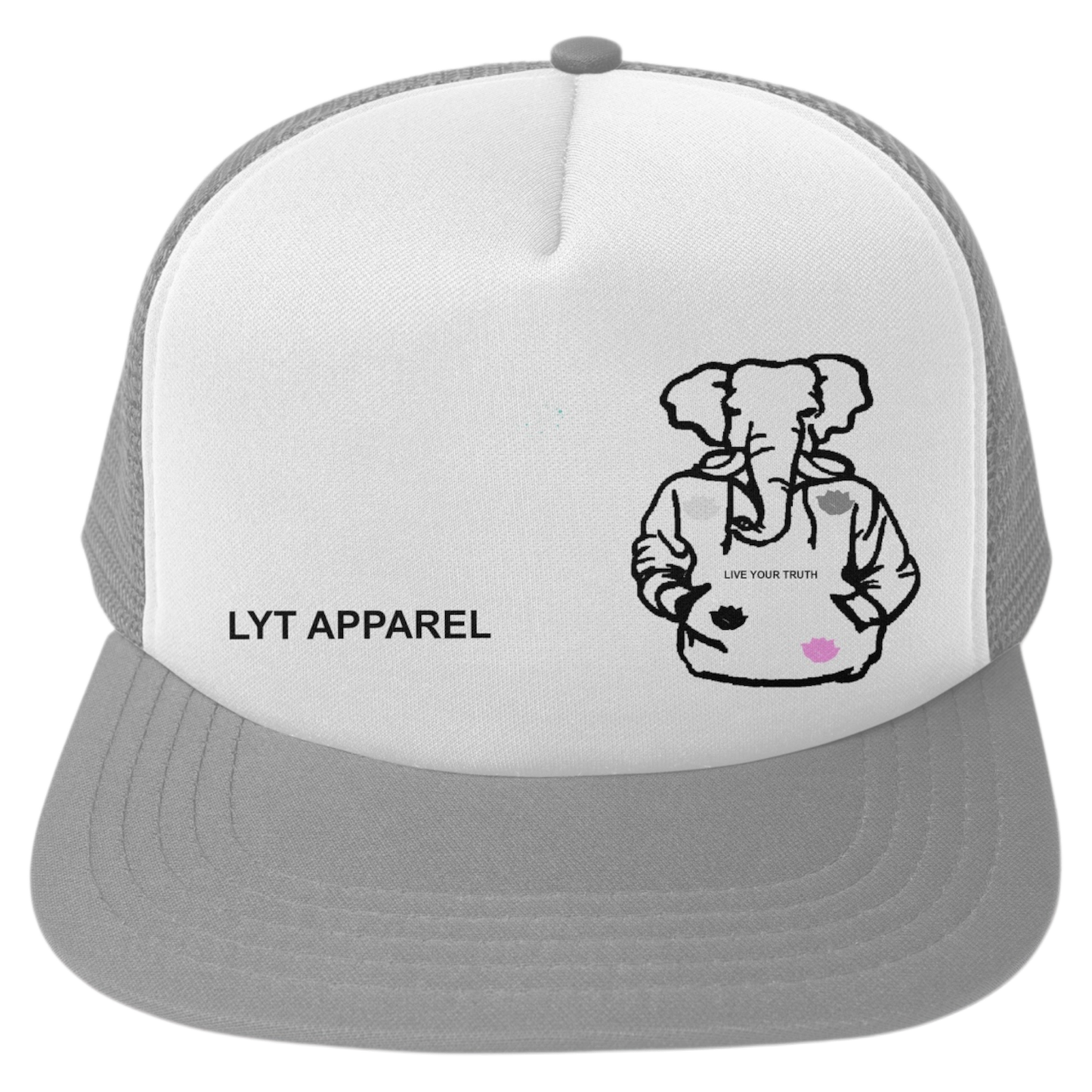 LYT APPAREL Logo Trucker (Grey/White)