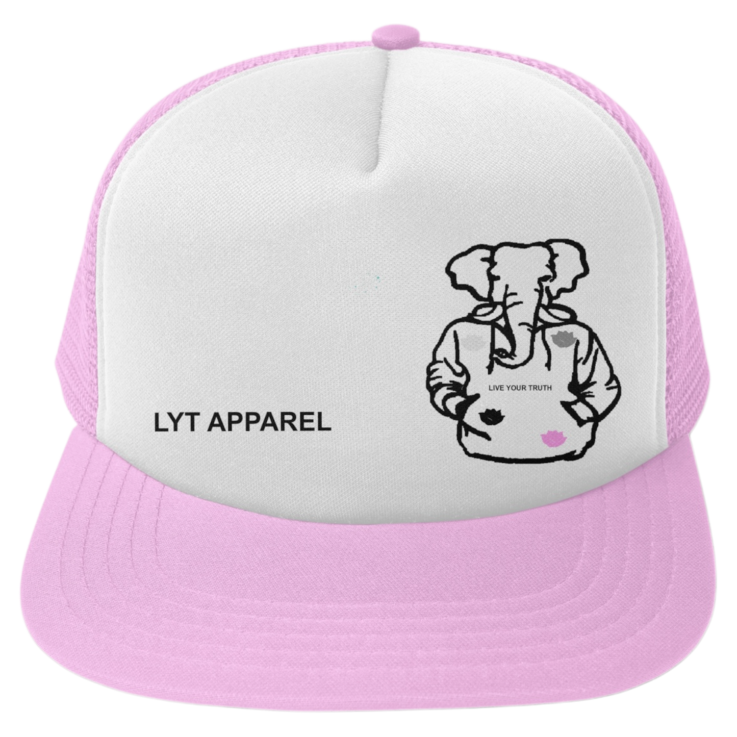 LYT APPAREL Logo Trucker (Pink/White)