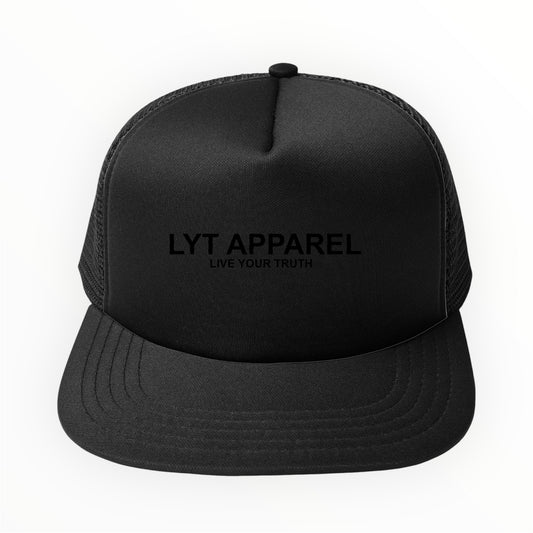 LYT APPAREL TRUCKER HAT (black/black)