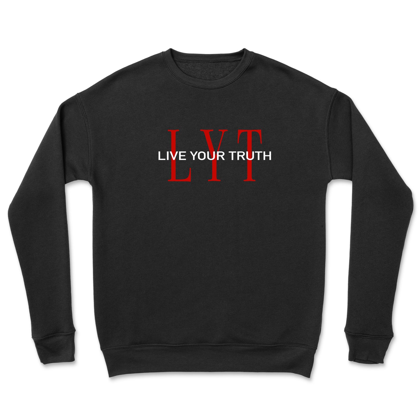 LYT APPAREL- LYT BLK Crewneck (Red/White)