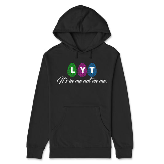 NEON FINGERPRINT BLACK HOODIE