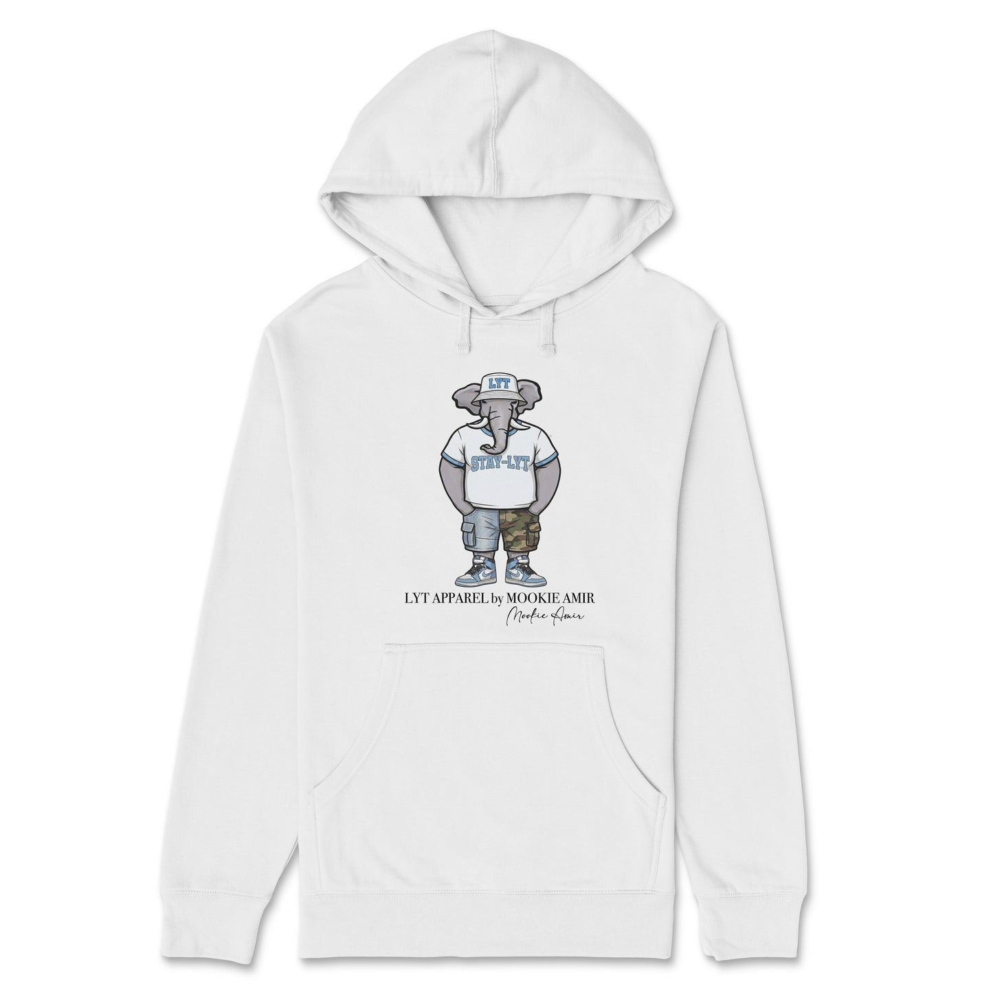 LYT Light Blue Elephant Logo Hoodie