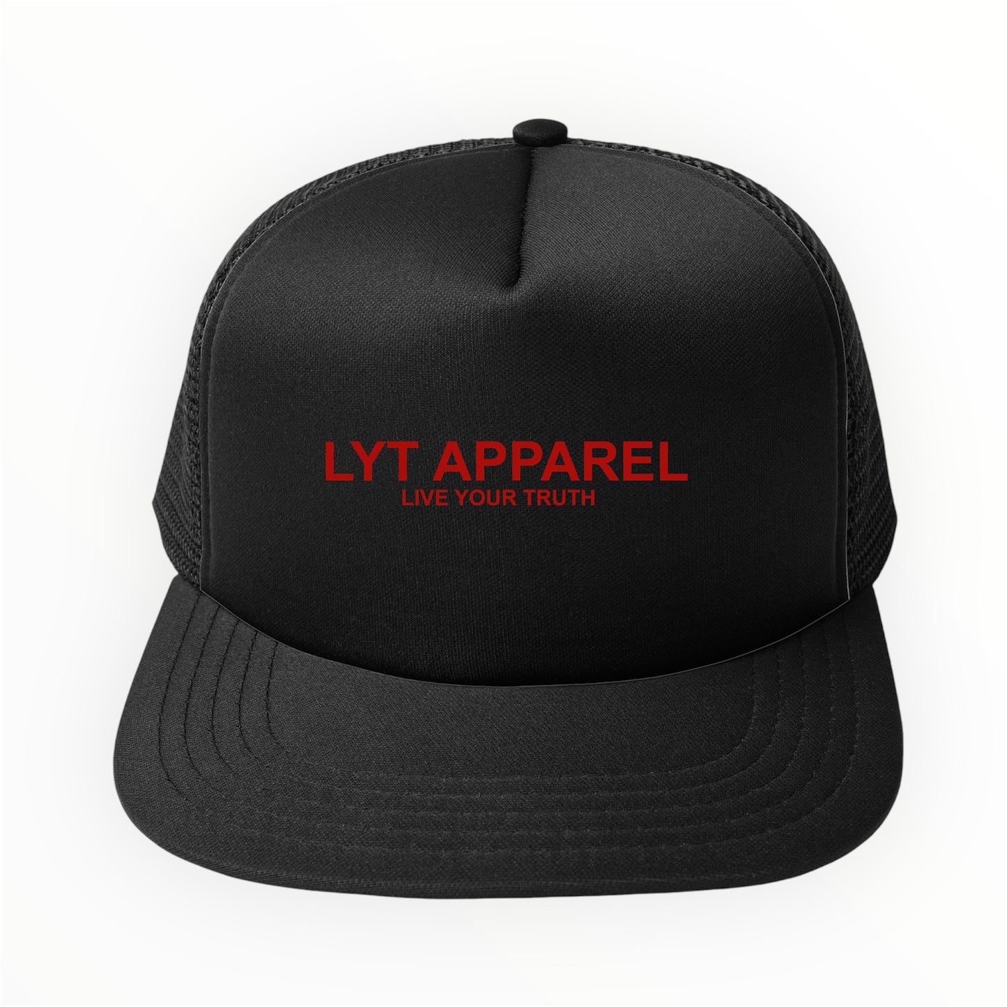 LYT APPAREL TRUCKER HAT (Black/Red)