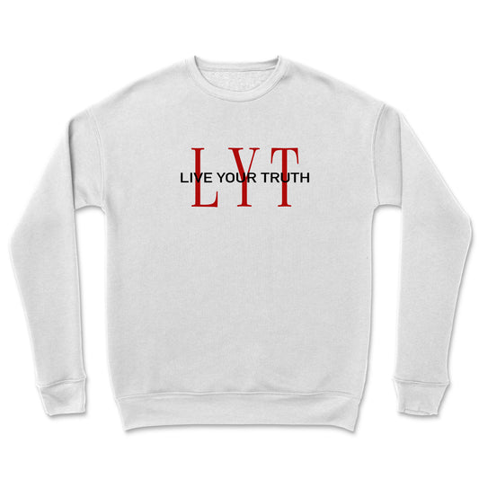 LYT APPAREL- LYT White Crewneck (Red/Black)