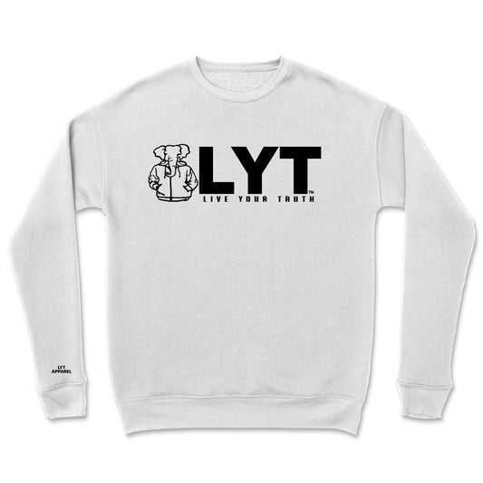 Elephant Logo Crewneck (White/Black)