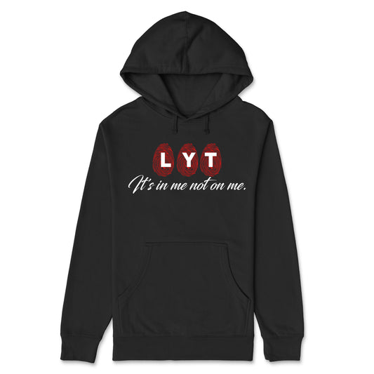 RED FINGERPRINT BLACK HOODIE