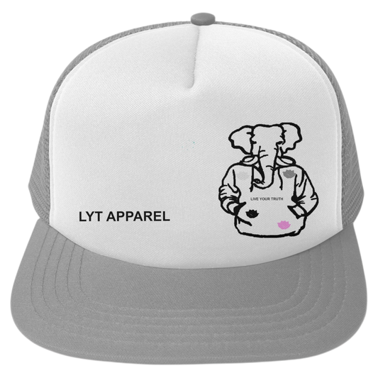 LYT APPAREL Logo Trucker (Grey/White)