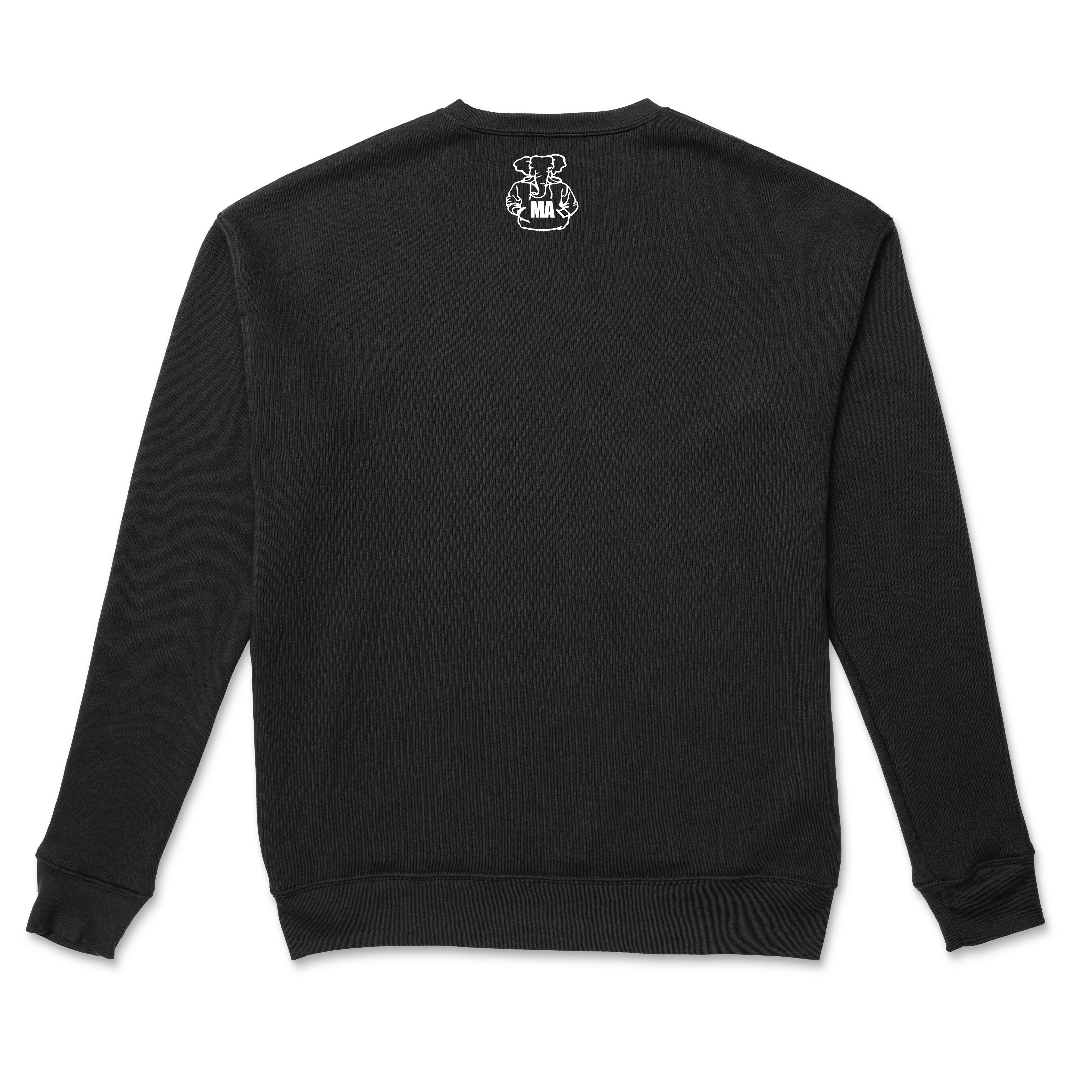 ★BTS着用★LAUL★OVER FIT STRIPE CREWNECK SHIRTS_BLACK Unisex_LCC_Oversized_Sweatshir