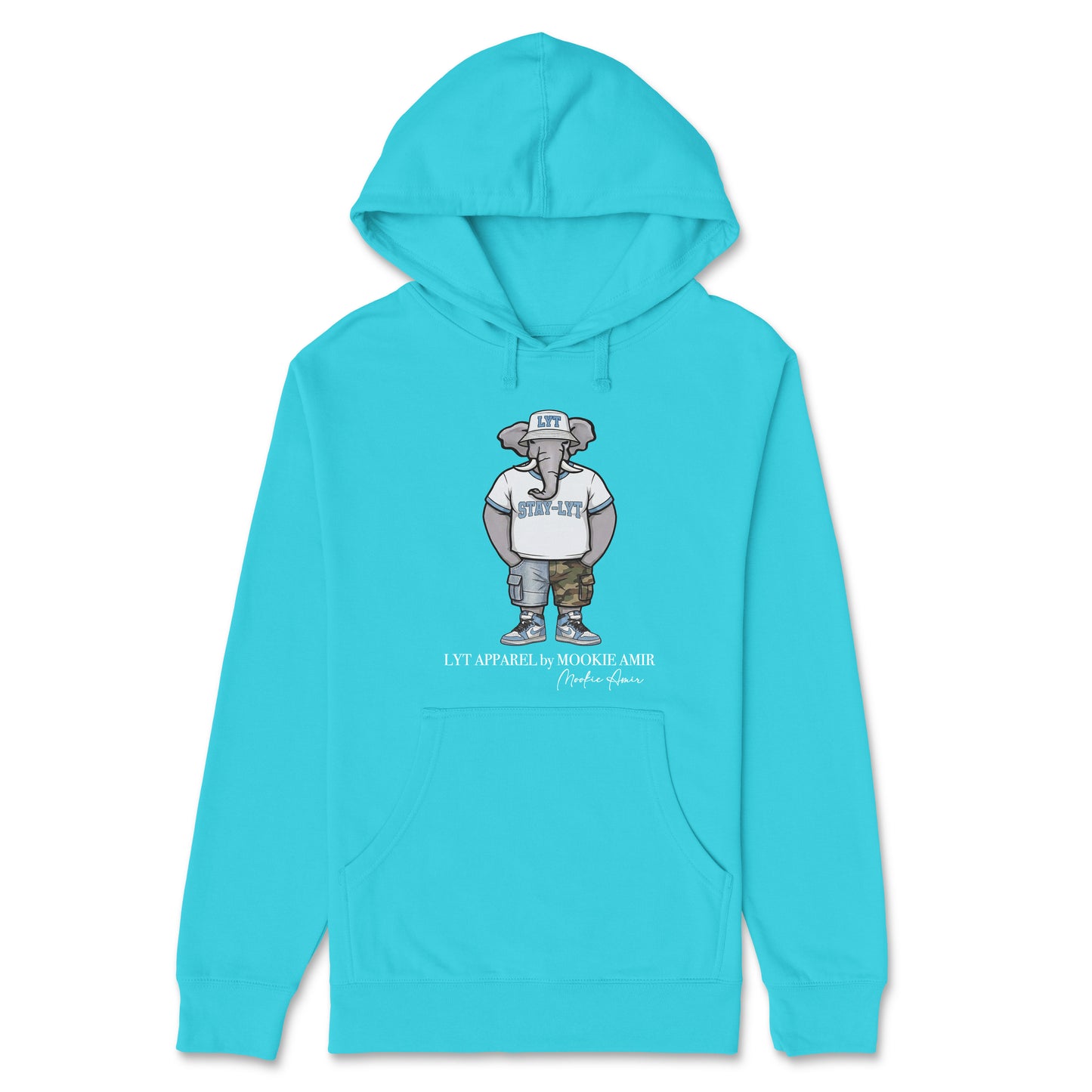 LYT Light Blue Elephant Logo Hoodie