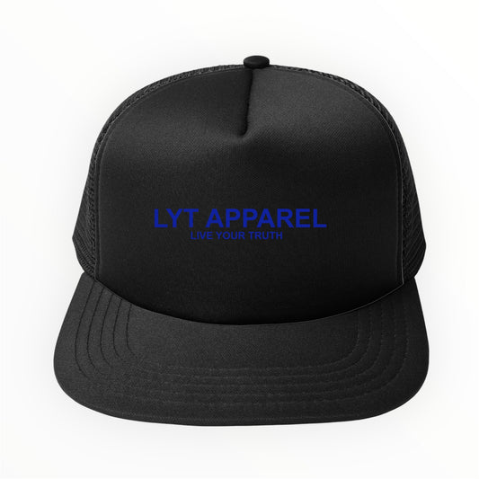 LYT APPAREL TRUCKER HAT (Black/Royal Blue)