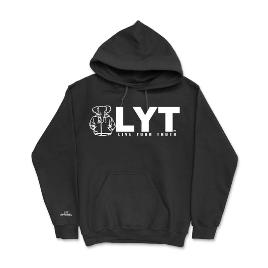 Elephant Logo Hoodie (Black/White)