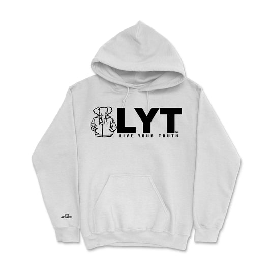 Elephant Logo Hoodie (White/Black)