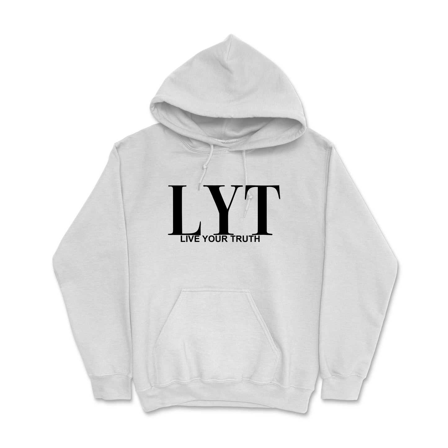 LYT Vogue Letter Printed Hoodie (White/Black)