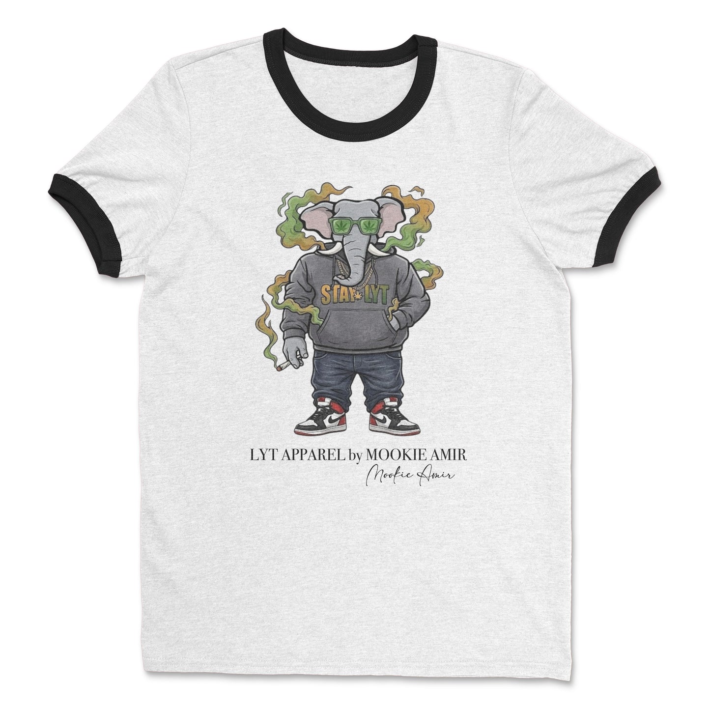 LYT APPAREL SMOKING ELEPHANT T-SHIRT