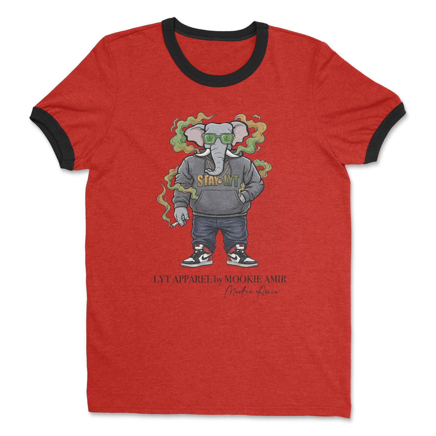 LYT APPAREL SMOKING ELEPHANT T-SHIRT