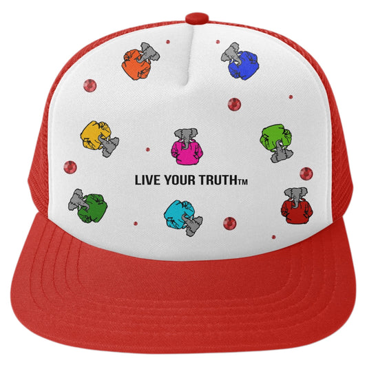 Trucker Hats all over print/rhinestone