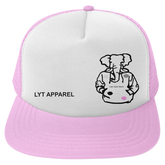 LYT APPAREL Logo Trucker (Pink/White)