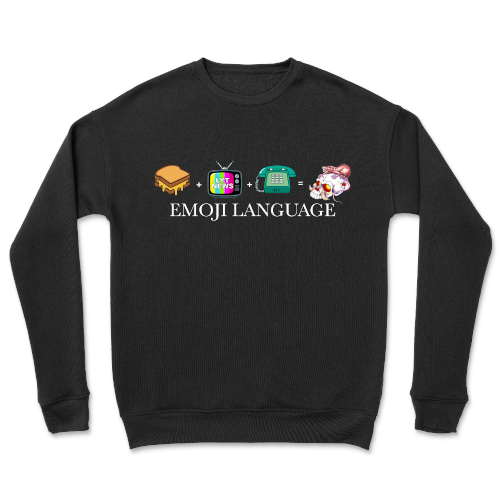 Emoji Language- Sweatshirt Black