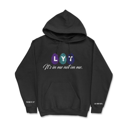 COLOR FINGERPRINT BLACK HOODIE