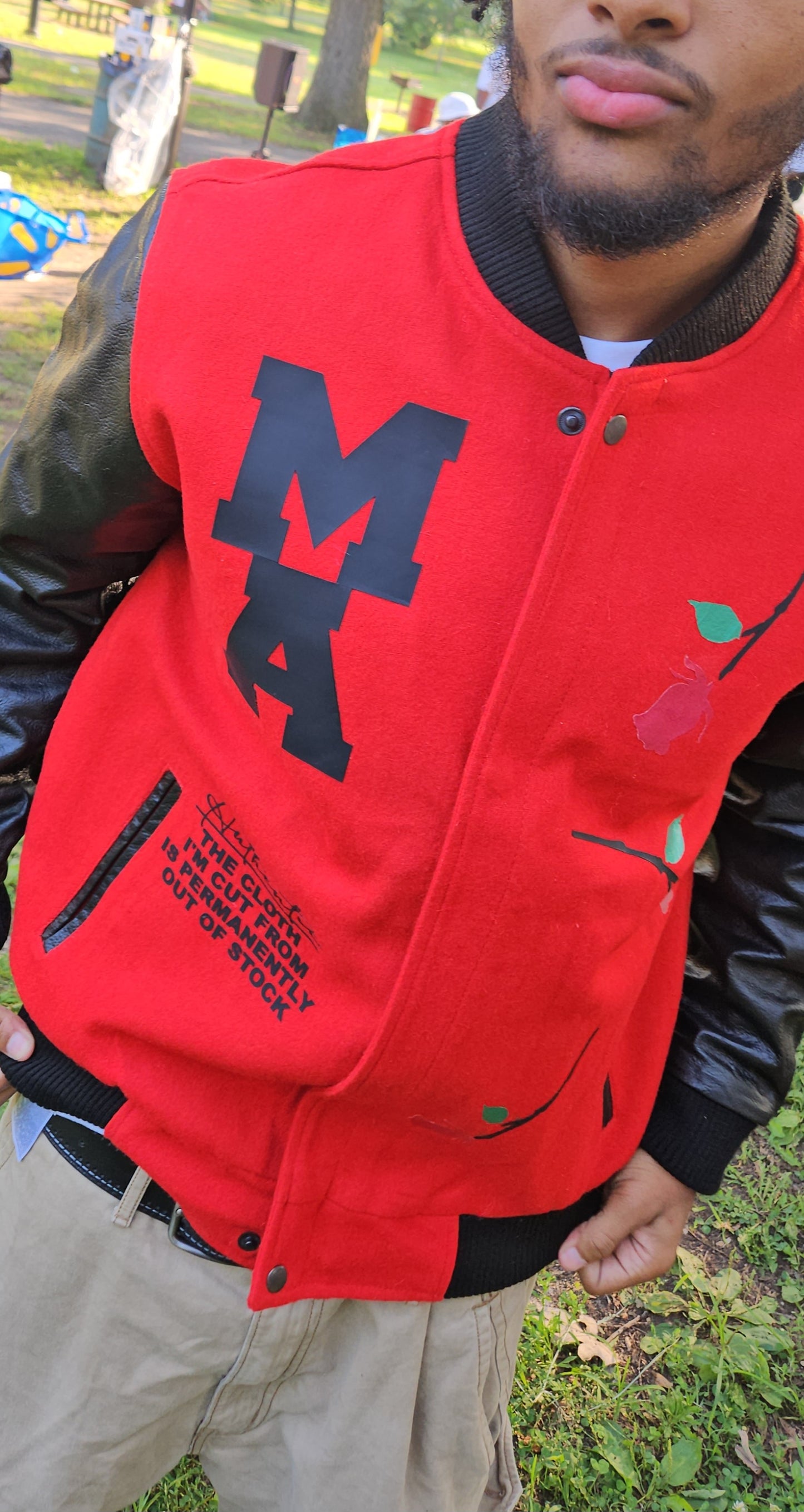 Mookie Amir Custom Varsity Jacket (Red/Black)